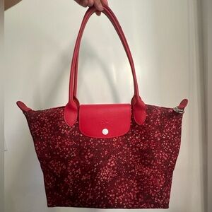 SOLD - Longchamp Le Pliage Limited Edition in Floral Red